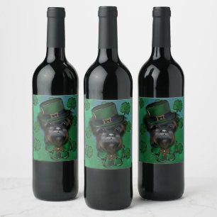 AFFENPINSCHER VINFLASKA ETIKETT