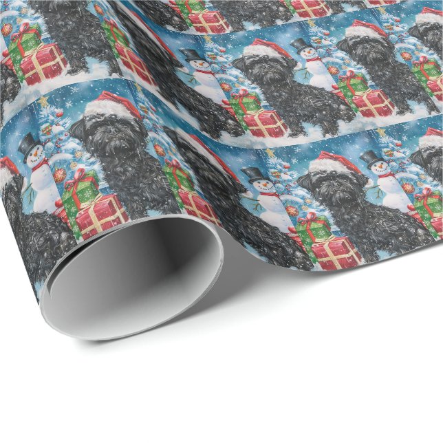 Affenpinscher Vinter Världens Julglädje Presentpapper (Rullad Hörn)