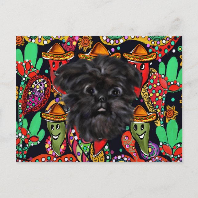 Affenpinscher Vykort (Framsida)