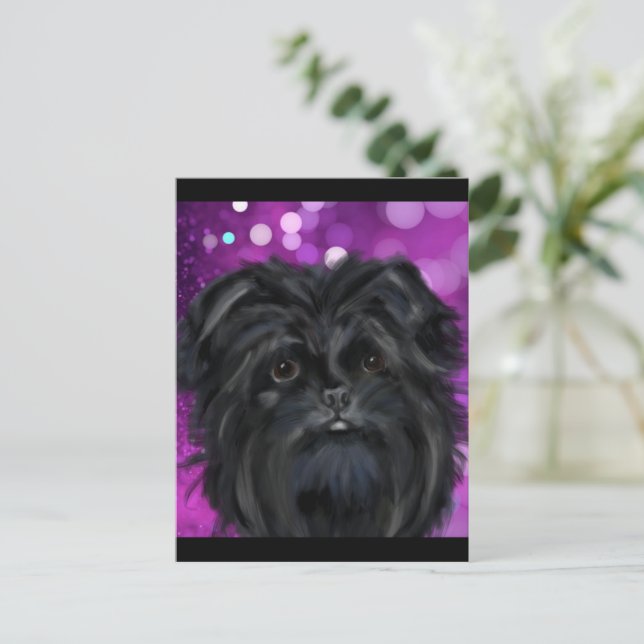 Affenpinscher   vykort (Stående Fram)