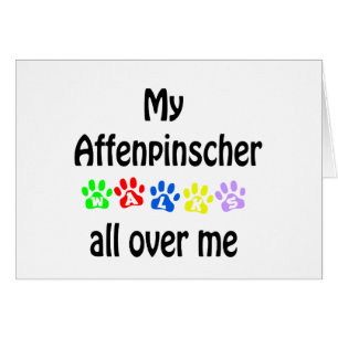 Affenpinscher Walks Design Hälsningskort