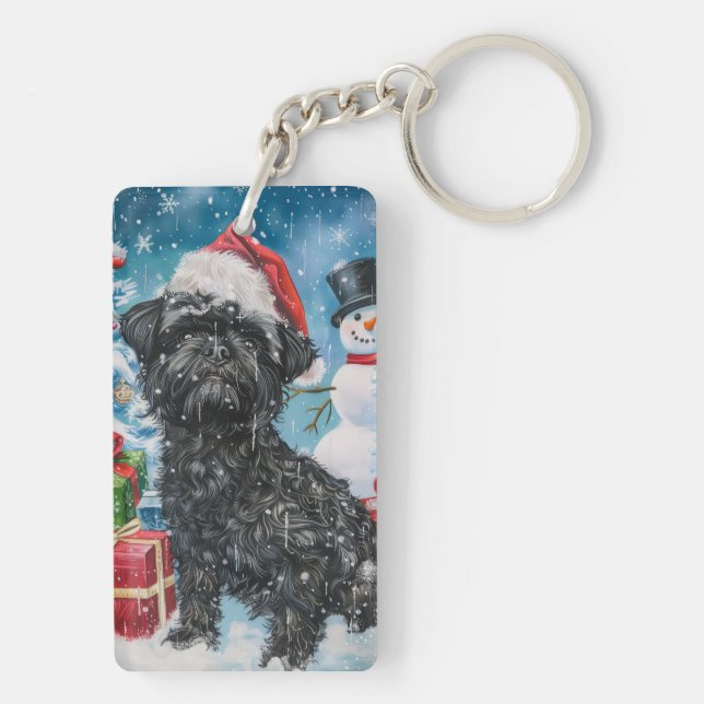 Affenpinscher Winter Wonderland jul Joy (Baksidan)