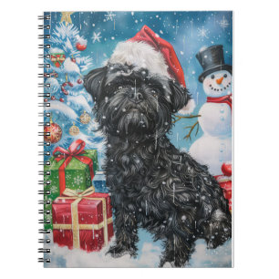 Affenpinscher Winter Wonderland jul Joy Anteckningsbok