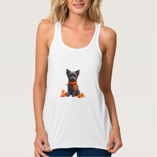 Affenpinscher With Heart Made Of Autumn Leaves Linne Med Racerback