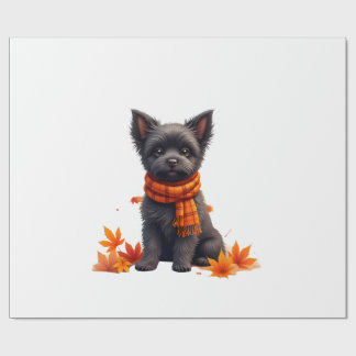 Affenpinscher With Heart Made Of Autumn Leaves Presentpapper