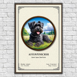 Affenpinscher Zoologisk Serie Poster