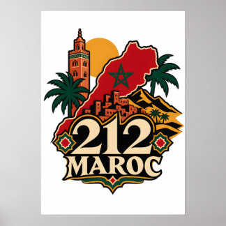 Affiche 212 Maroc Poster