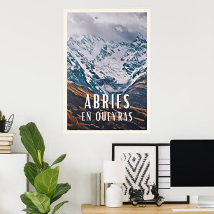 Affiche Abriès en Queyras Station de ski Poster