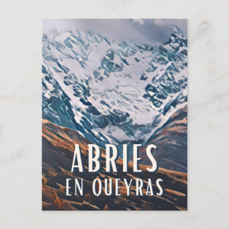 Affiche Abriès en Queyras Station de ski  Vykort
