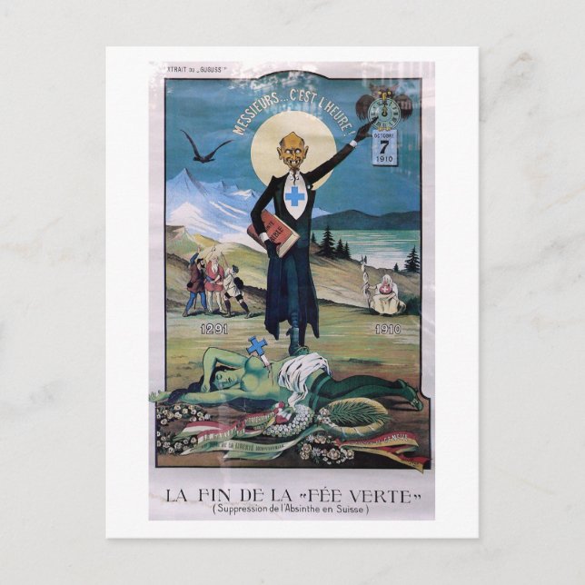 Affiche Absinthe Vykort (Framsida)