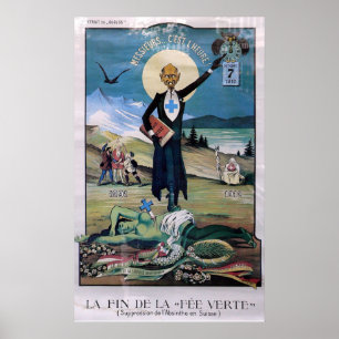 Affiche Absintheaffisch Poster