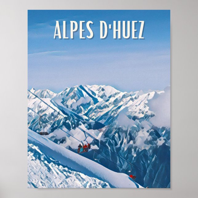 Affiche Alpe d'Huez Station de ski Poster (Framsidan)