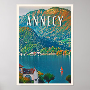 Affiche Annecy Photo Vintage Poster