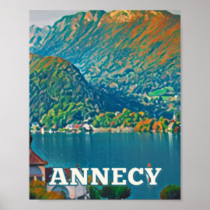 Affiche Annecy Photo Vintage Poster