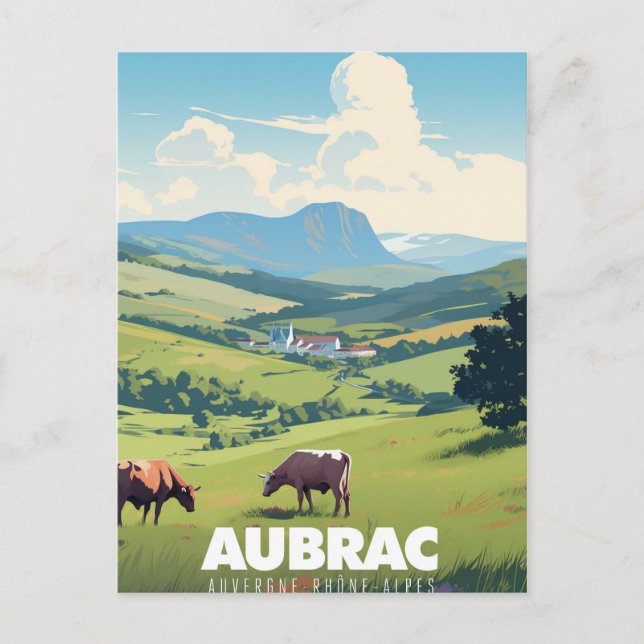 Affiche Aubrac - Auvergne-Rhône-Alpes - France -  Vykort (Framsida)