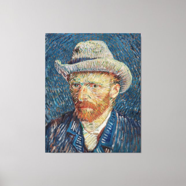 Affiche Auto portrait de Van Gogh Canvastryck (Framsida)
