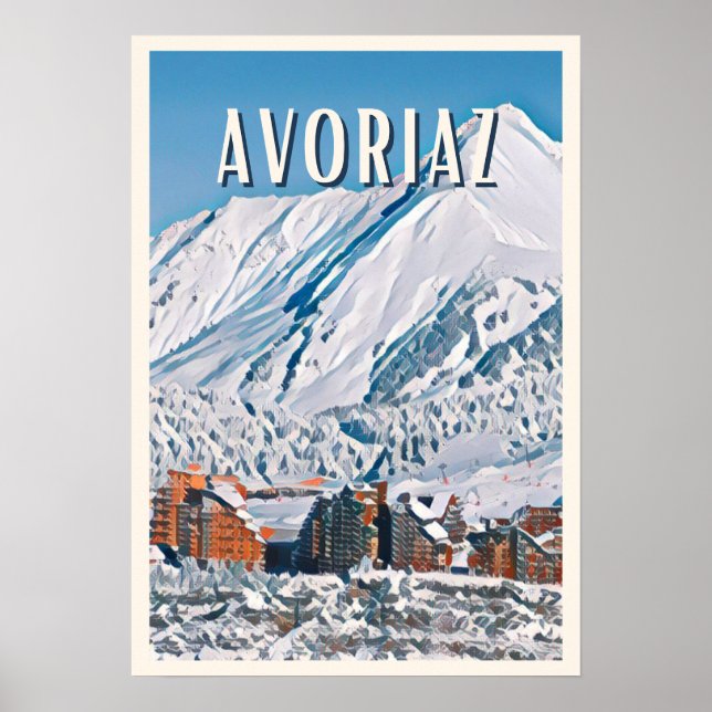 Affiche Avoriaz Station de ski Poster (Framsidan)
