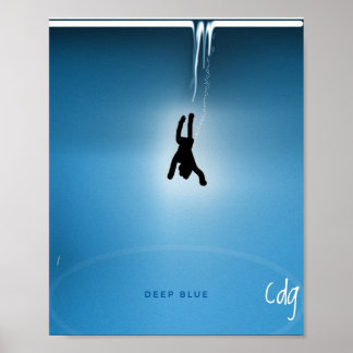Affiche Bleu Profond Poster