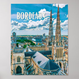 Affiche Bordeaux Photo Vintage Poster