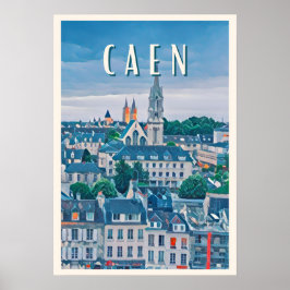 Affiche Caen Photo Vintage Poster