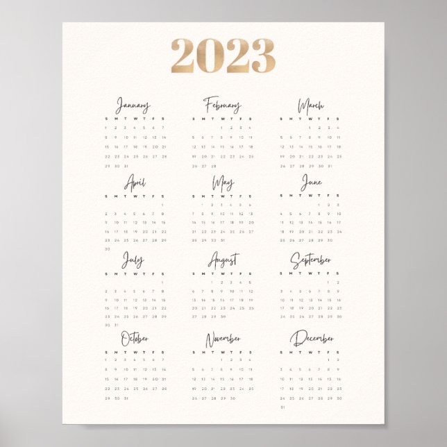 Affiche Calendrier 2023 Poster (Framsidan)
