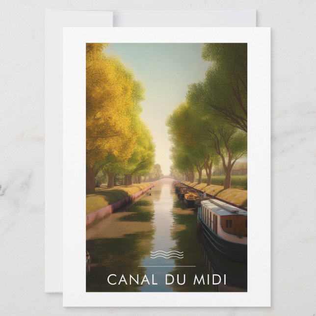 Affiche Canal du midi - France - illustration (Framsida)