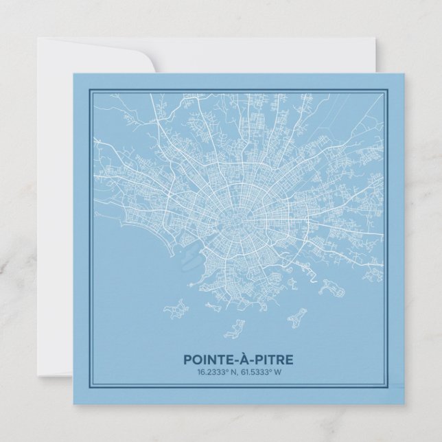 Affiche Carte de Pointe-à-Pitre, Guadeloupe (Framsida)