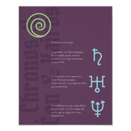 Affiche Chronos, Éon & Kairos Fototryck