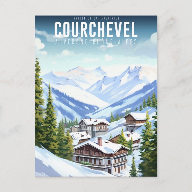 Affiche Courchevel - France - Auvergne-Rhône-Alpes Vykort (Framsida)