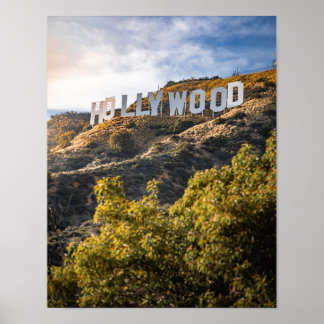 Affiche Dessin panneau Hollywood  Poster