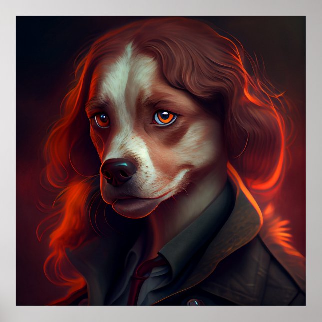 Affiche femme fanatsy dog drole poster (Framsidan)