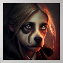 Affiche femme fanatsy hund vraiment drole