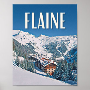 Affiche Flaine Station de ski Poster