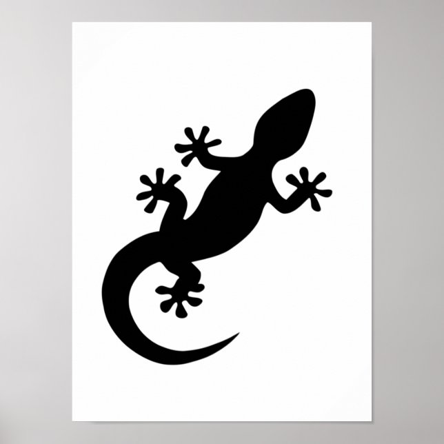 Affiche gecko noir poster (Framsidan)