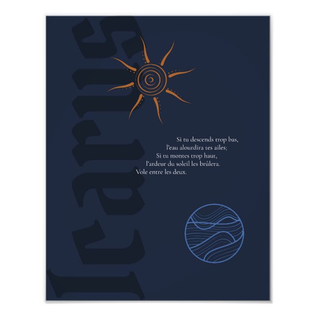 Affiche Icarus Fototryck (Framsidan)