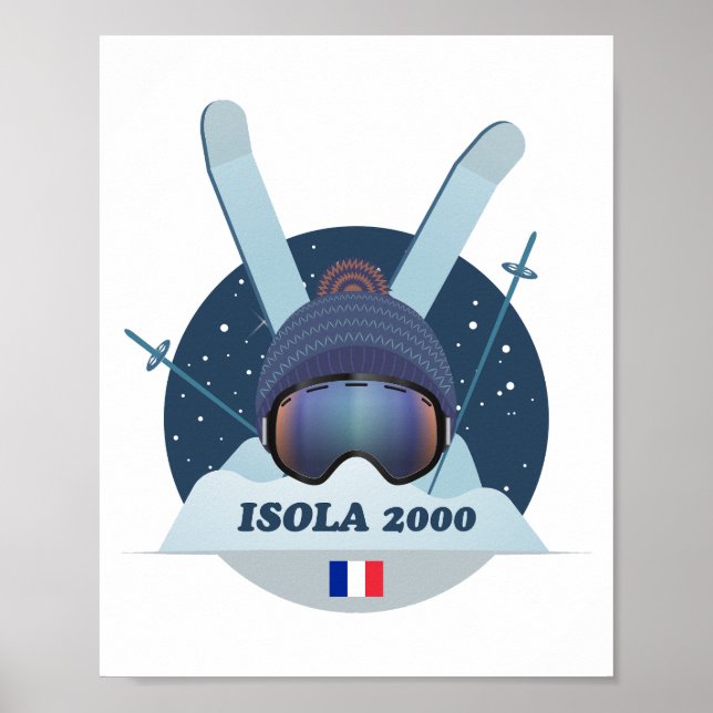 Affiche Isola 2000 de ski Poster (Framsidan)