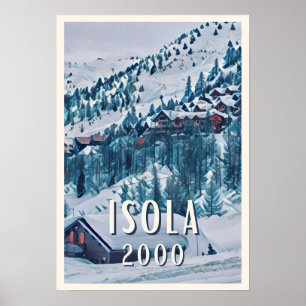Affiche Isola 2000 Station de ski Poster