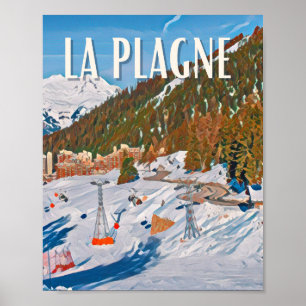 Affiche La Plagne Station de ski Poster