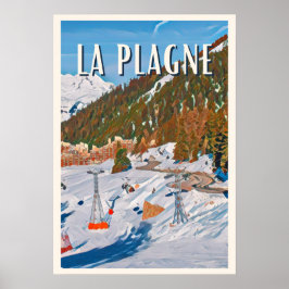Affiche La Plagne Station de ski Poster