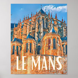 Affiche Le Mans Photo Vintage Poster
