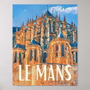 Affiche Le Mans Photo Vintage Poster
