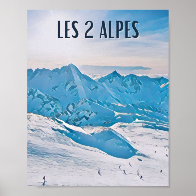Affiche Les 2 Alpes Station de ski Poster (Framsidan)