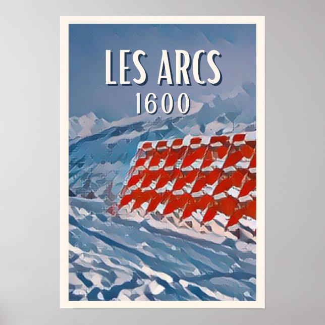 Affiche Les Arcs 1600 Station de ski  Poster (Framsidan)