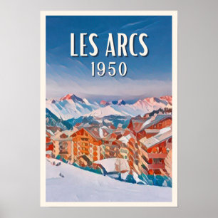 Affiche Les Arcs 1950 Station de ski Poster