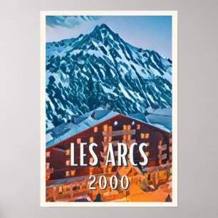Affiche Les Arcs 2000 Station de ski Poster