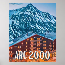Affiche Les Arcs 2000 Station de ski Poster