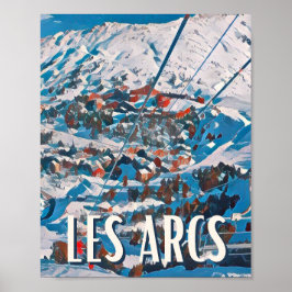 Affiche Les Arcs Station de ski Poster