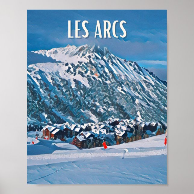 Affiche Les Arcs Station de ski Poster (Framsidan)