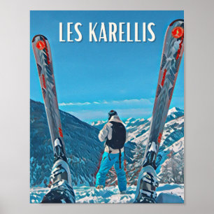 Affiche Les Karellis Station de ski Poster