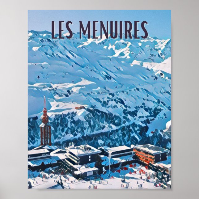 Affiche Les Menuires Station de ski Poster (Framsidan)